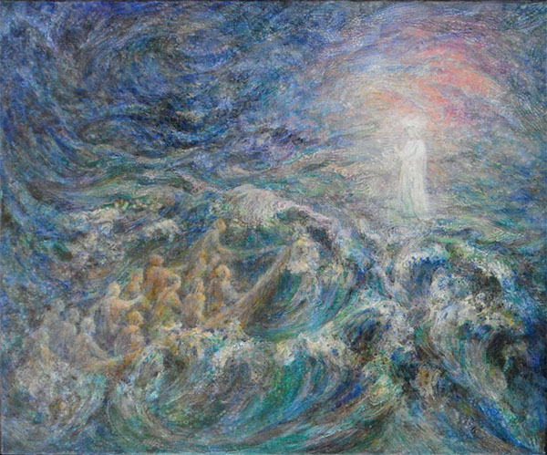 Wandelnd auf dem Meer